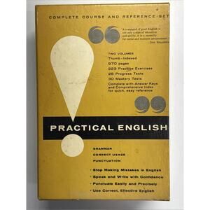 Vintage 1966 Practical English Program 2 Volume Set Grammar Career Institute HC
